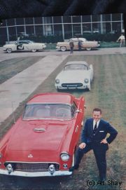 Pic: "Ernie Breech & a 1956 T-Bird" - © Art Shay - Please do not steal - Size: 12k